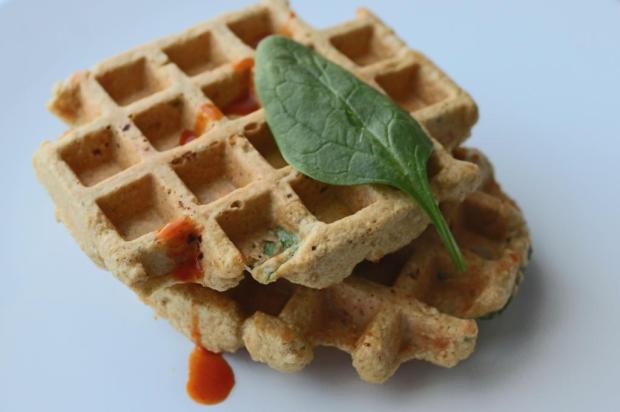 waffles de aveia picante